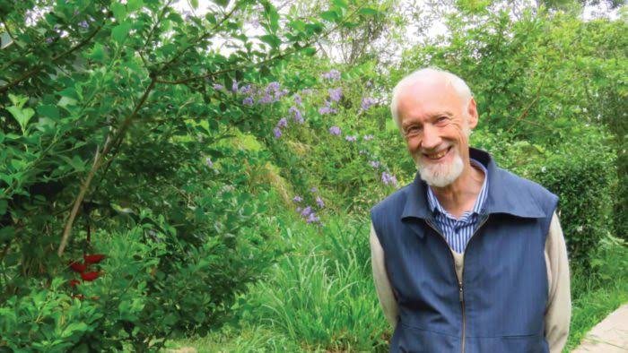 Brian Jenkins in the garden at Sholai